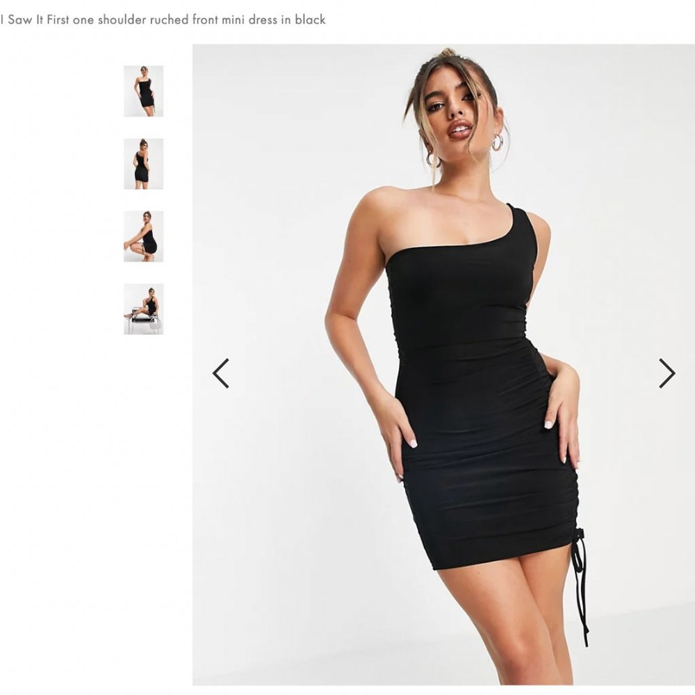 ASOS One Shoulder Black Dress